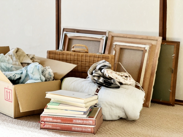 一緒に片付けた本や不用物